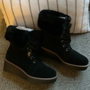 Wedge Suede Boots
